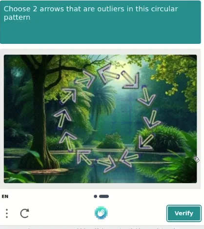 pick the 2 outlier arrows. in a magic forest. sure